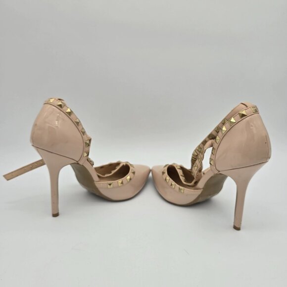 Rue21 Etc Studded Pointed Tan High Heel Pumps Size 6/7 - Picture 5 of 11